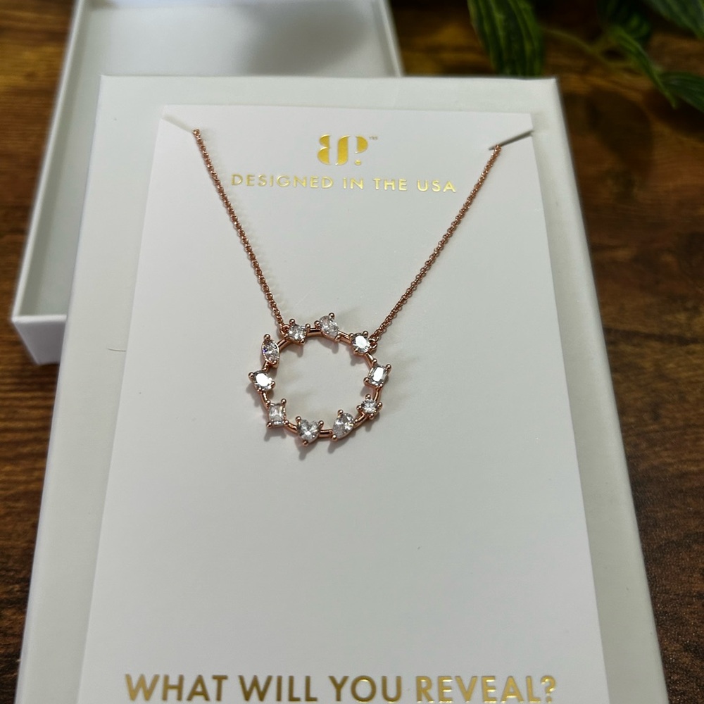 Bomb Party Lumina “Twinkling in Turns” Necklace, Rose Gold